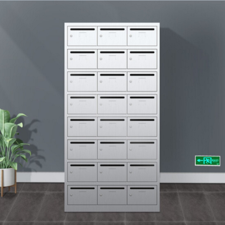 24門(mén)不銹鋼信報(bào)箱